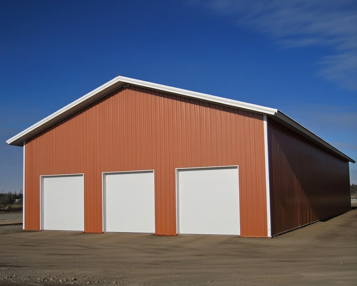 каркасный ангар с сэндвич-панелями